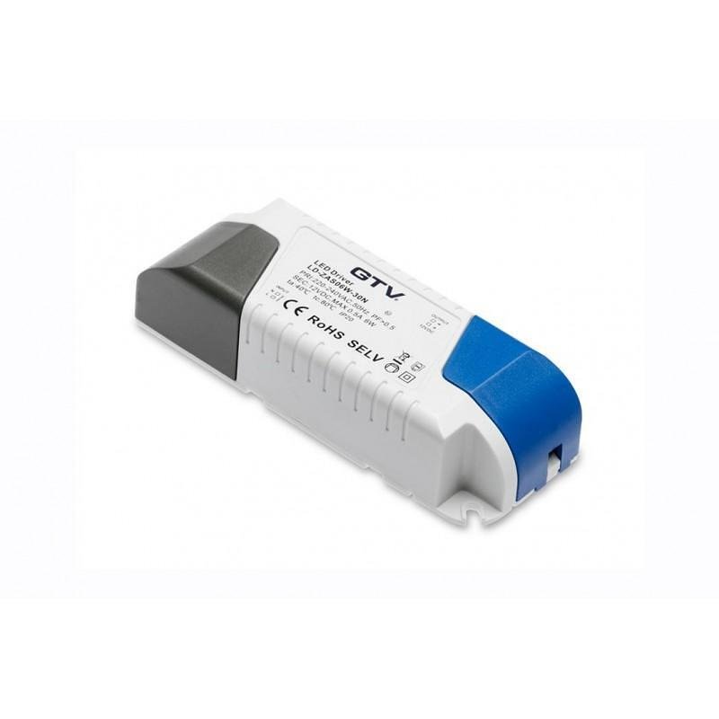 LED трансформатор 6W,12V DC,IP20 GTV